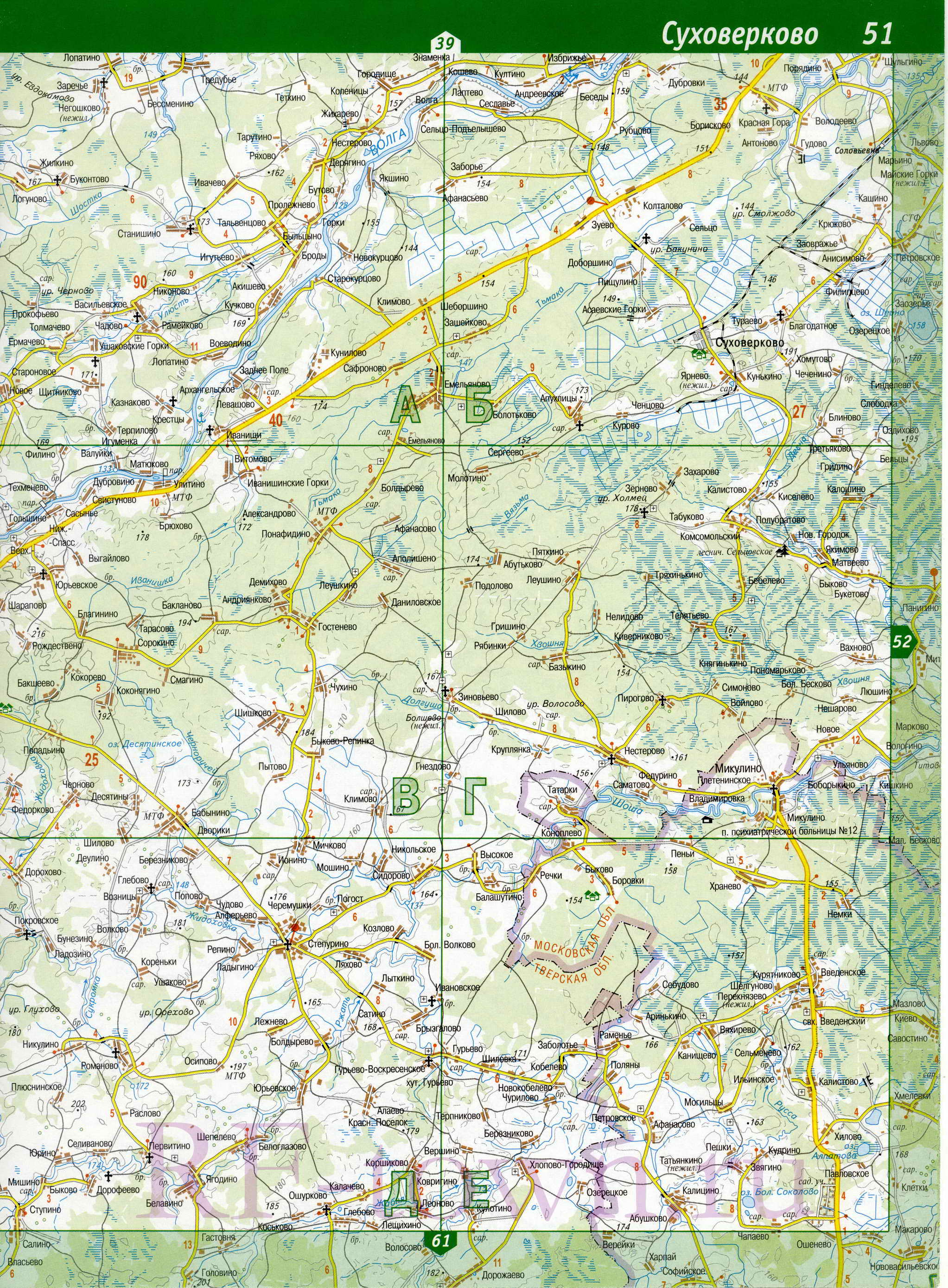 Карта Старицкого Района Тверской Области С Населенными Пунктами